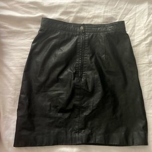Genuine Vintage A-Line Leather Skirt